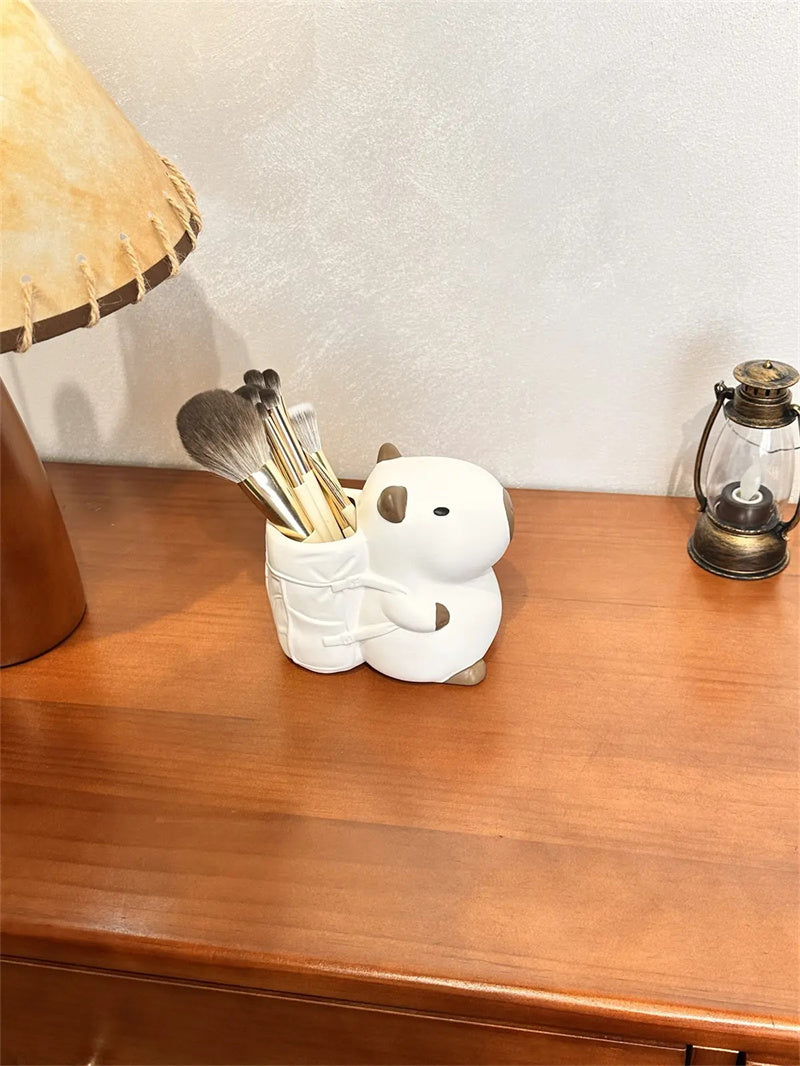 Cute Cartoon Animal Pen Holder & Organizer - Playful Desktop Storage for Stationery