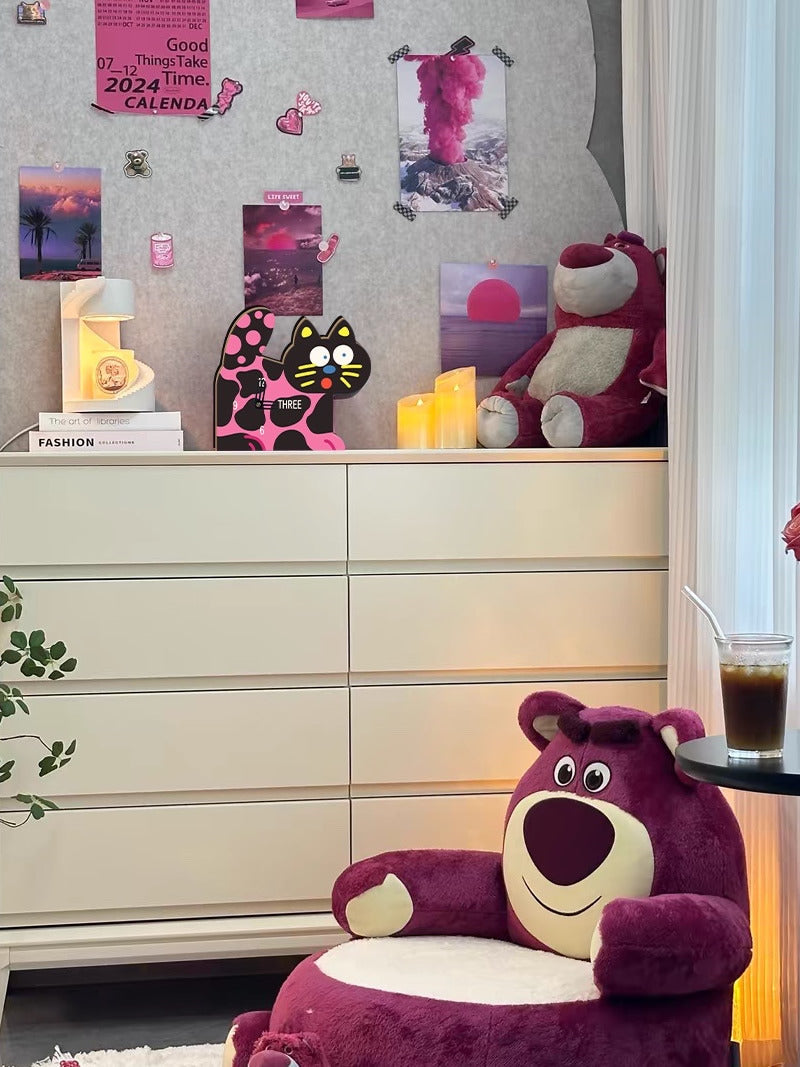 Cute cartoon cat silent table clock, office children's room decoration,holiday gifts