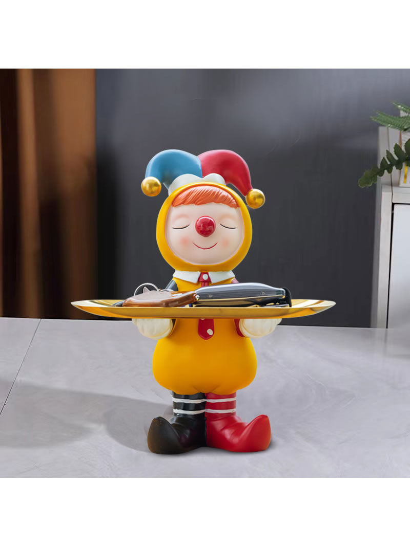 Cute Cartoon Clown Tray Decor - Fun Desktop Organizer Ornaments