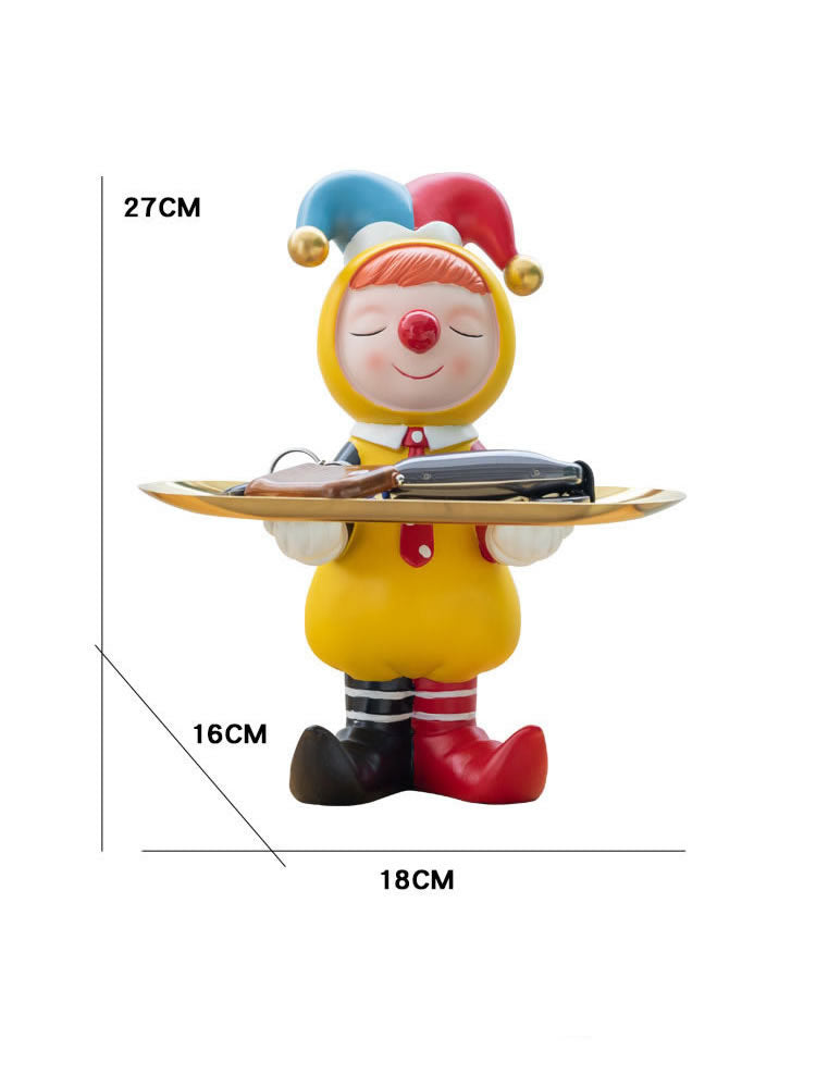 Cute Cartoon Clown Tray Decor - Fun Desktop Organizer Ornaments