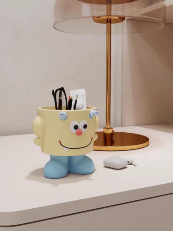 Computer Control Cute Figure Cute Cartoon Monster Desktop Organize, Remote Control,Phone Storage ...