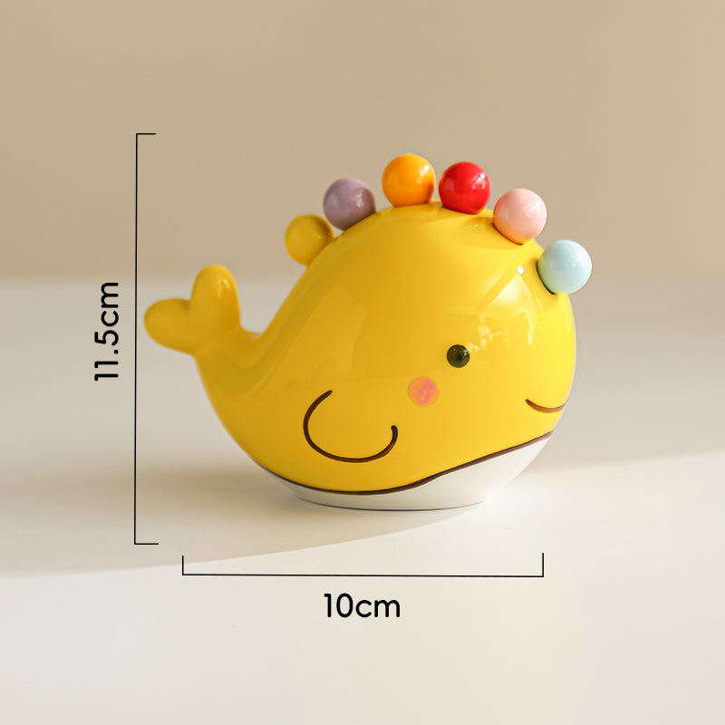 Cute Cartoon Whale Ceramic Fruit Fork Set - Home Kitchen Decoration