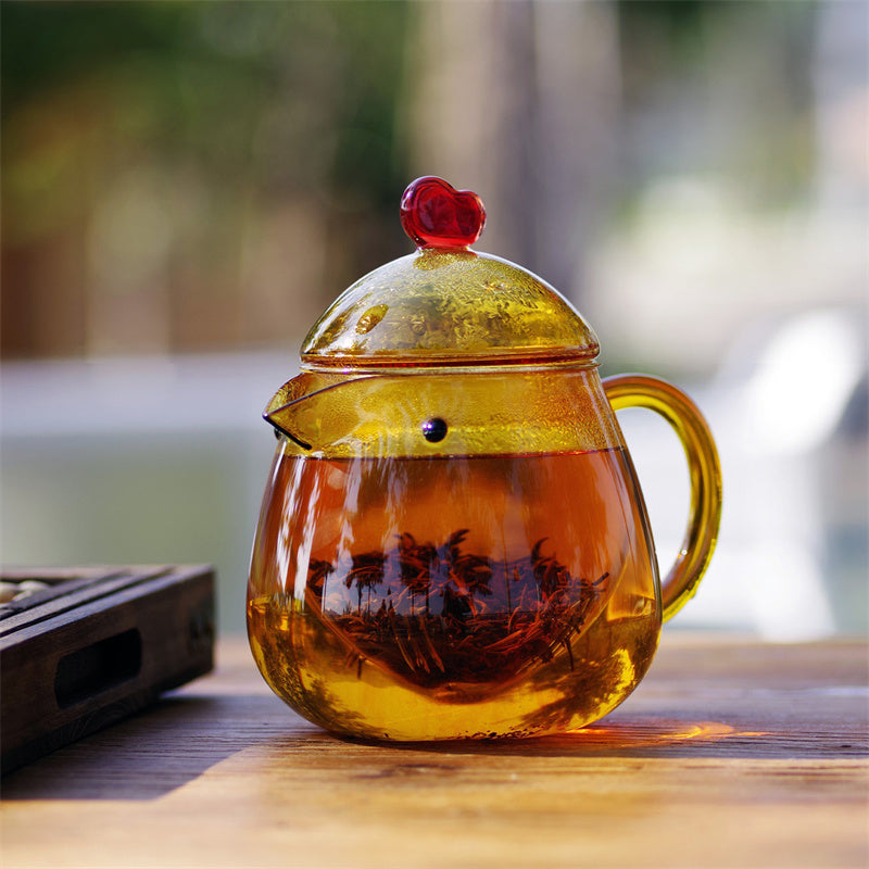 Cute Chick-Shaped Glass Teapot & Coffee Pot - Heat-Resistant Borosilicate Glass Maker