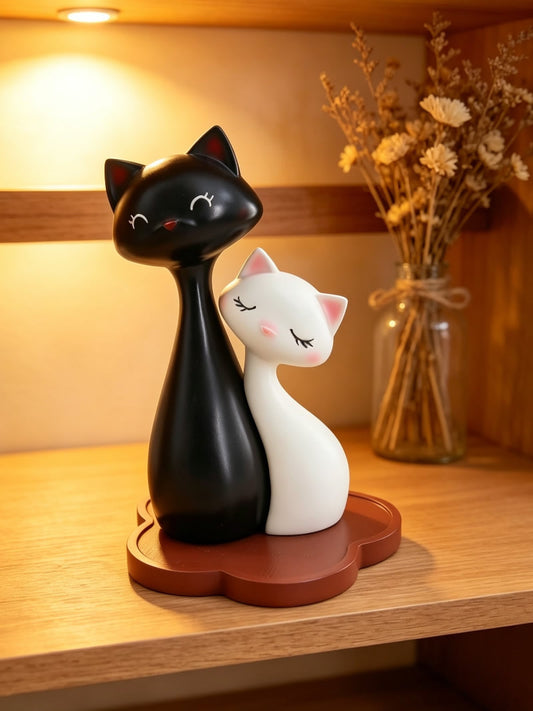 Cute Couple Cat Figurine ,Bedroom Decoration Ornaments