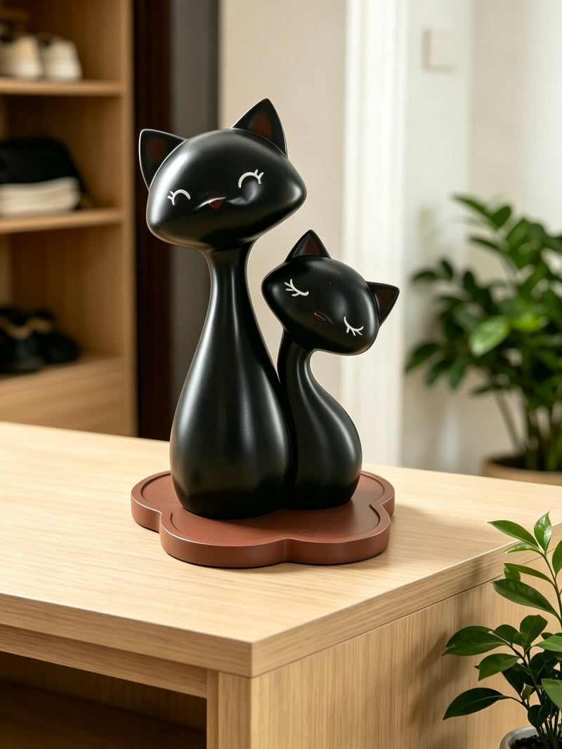 Cute Couple Cat Figurine ,Bedroom Decoration Ornaments