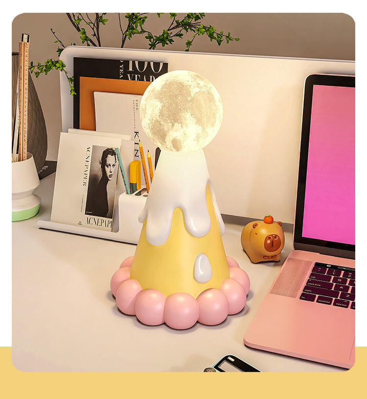 Cute Cream Tart Night Light - Dessert-Inspired LED Bedside Lamp for Kids & Home Decor