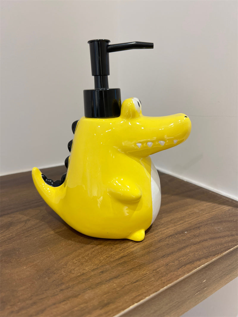 Cute Crocodile - Shaped Liquid Dispenser, Cartoon Bathroom Soap/Lotion Pump