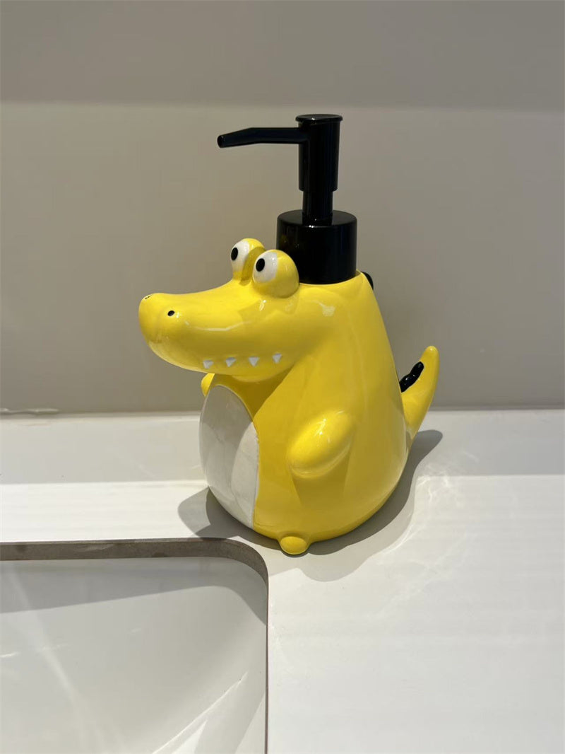 Cute Crocodile - Shaped Liquid Dispenser, Cartoon Bathroom Soap/Lotion Pump