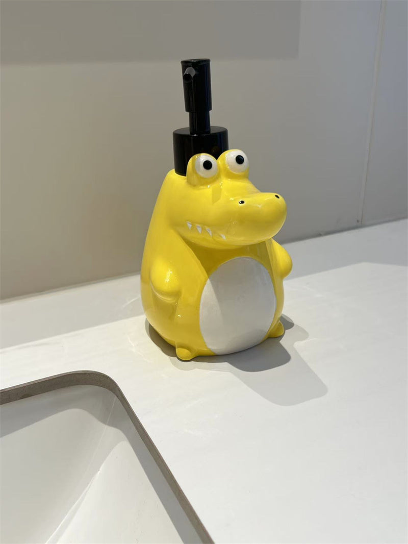 Cute Crocodile - Shaped Liquid Dispenser, Cartoon Bathroom Soap/Lotion Pump