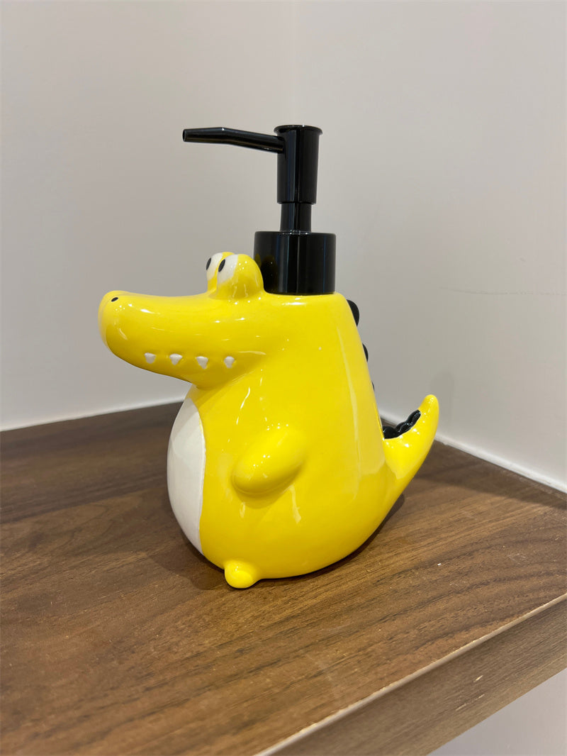Cute Crocodile - Shaped Liquid Dispenser, Cartoon Bathroom Soap/Lotion Pump