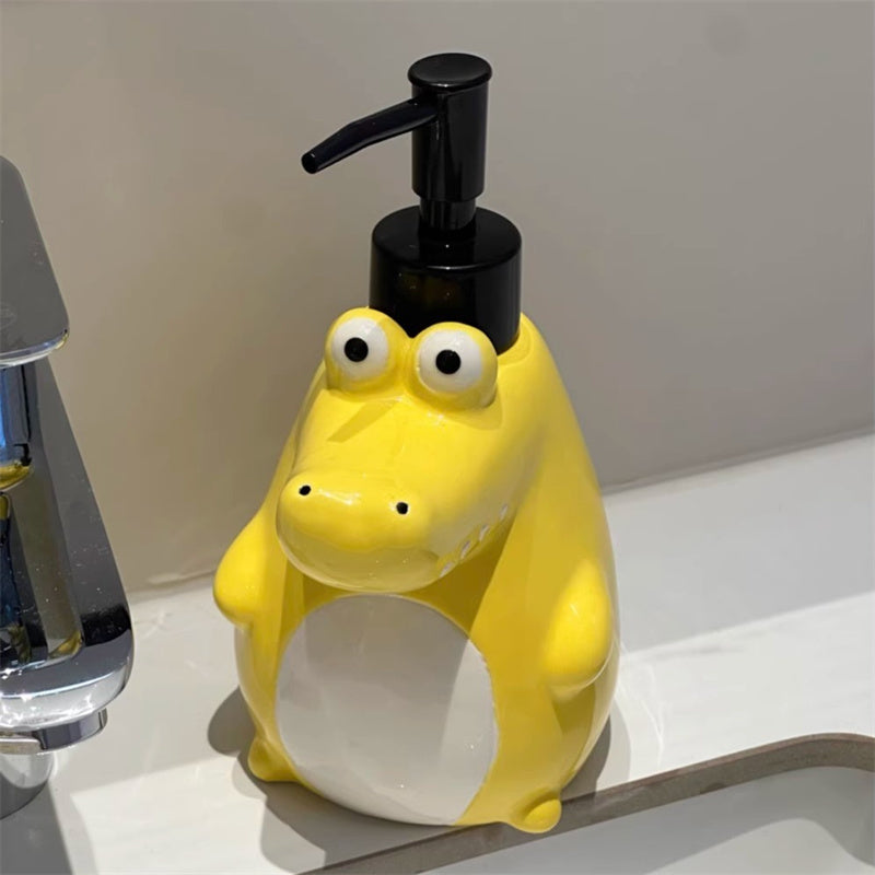 Cute Crocodile - Shaped Liquid Dispenser, Cartoon Bathroom Soap/Lotion Pump