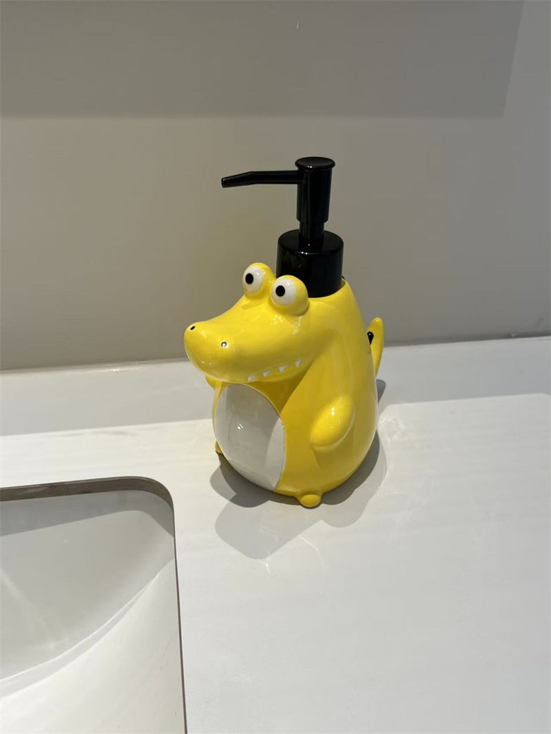 Cute Crocodile - Shaped Liquid Dispenser, Cartoon Bathroom Soap/Lotion Pump
