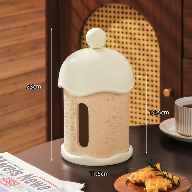 Cute Cupcake Tissue Box – Decorative Round Tissue Holder for Living Room, Bedroom & Dining Table