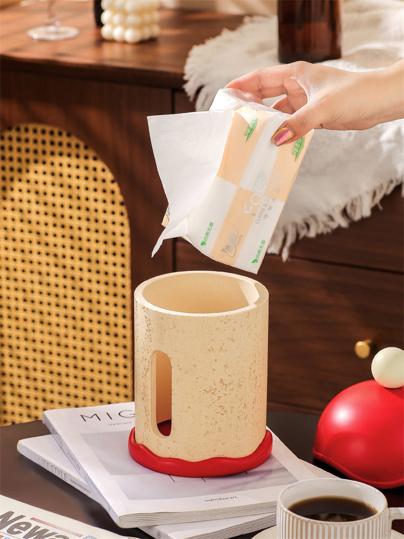 Cute Cupcake Tissue Box – Decorative Round Tissue Holder for Living Room, Bedroom & Dining Table