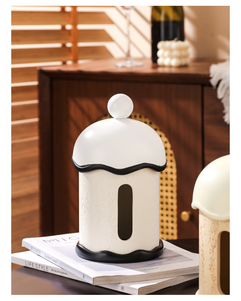 Cute Cupcake Tissue Box – Decorative Round Tissue Holder for Living Room, Bedroom & Dining Table
