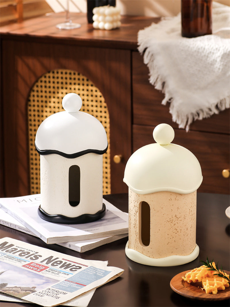 Cute Cupcake Tissue Box – Decorative Round Tissue Holder for Living Room, Bedroom & Dining Table