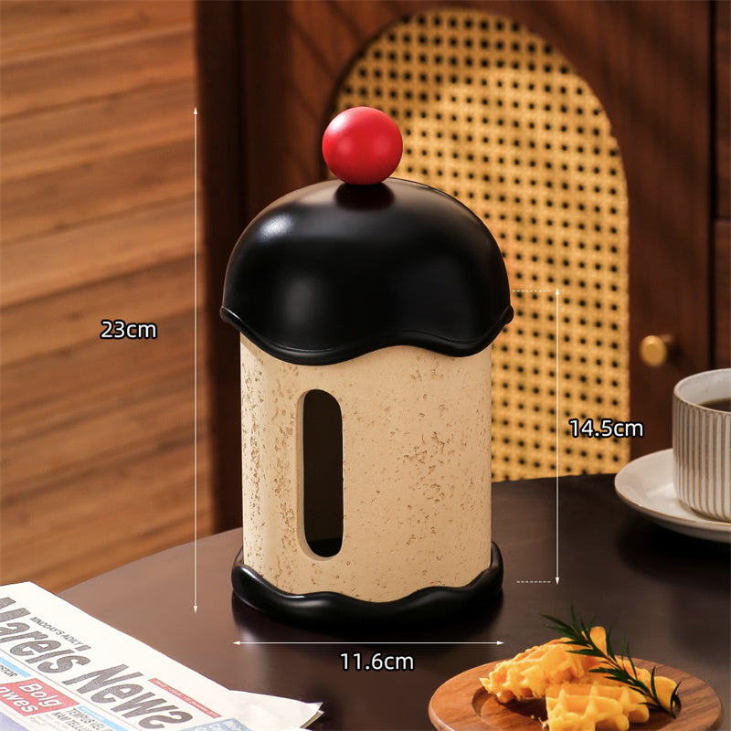Cute Cupcake Tissue Box – Decorative Round Tissue Holder for Living Room, Bedroom & Dining Table