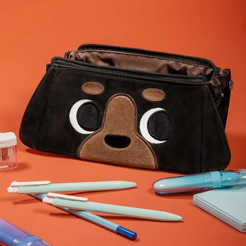 Cute Dog Pattern Pencil Case - Adorable and Functional Stationery Organizer