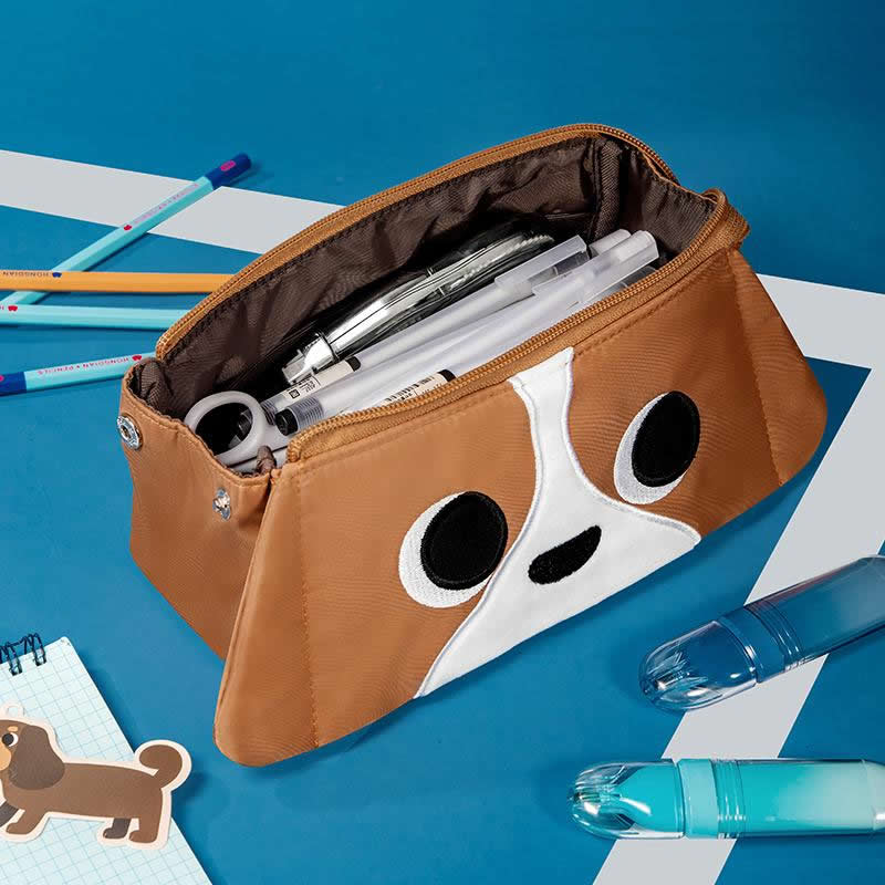 Cute Dog Pattern Pencil Case - Adorable and Functional Stationery Organizer