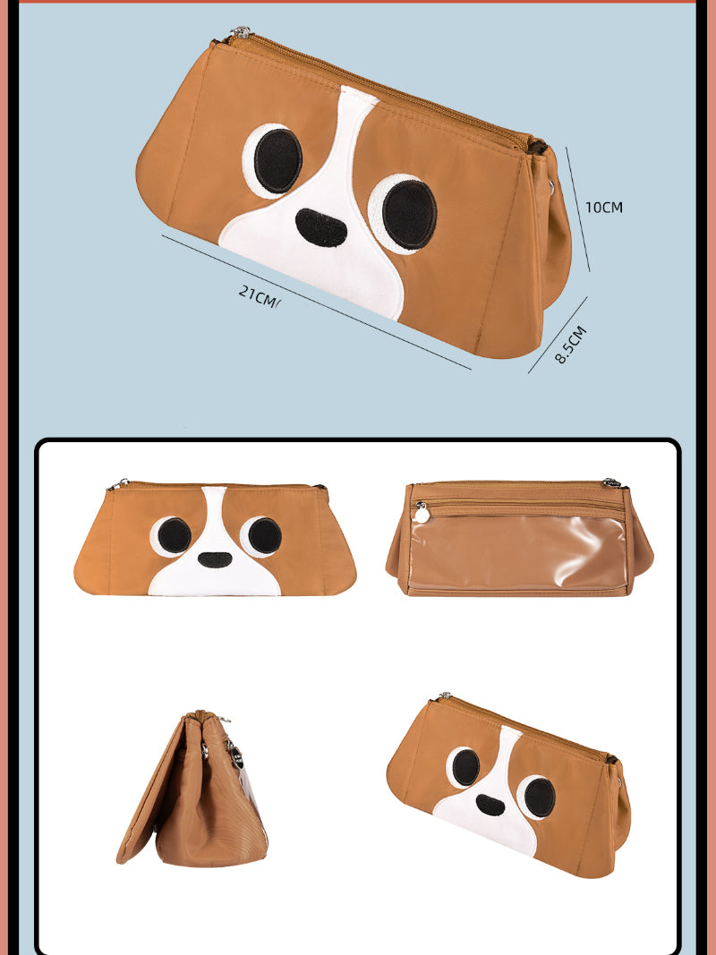 Cute Dog Pattern Pencil Case - Adorable and Functional Stationery Organizer