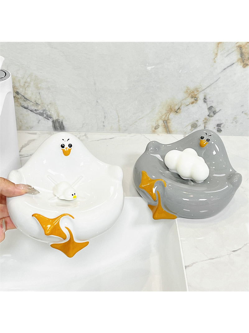 Cute Duck Drain Soap Box, Bathroom Organization Decoration