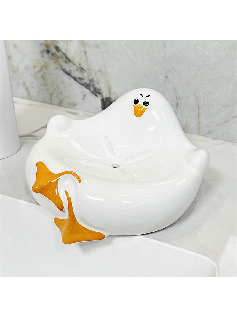 Cute Duck Drain Soap Box, Bathroom Organization Decoration