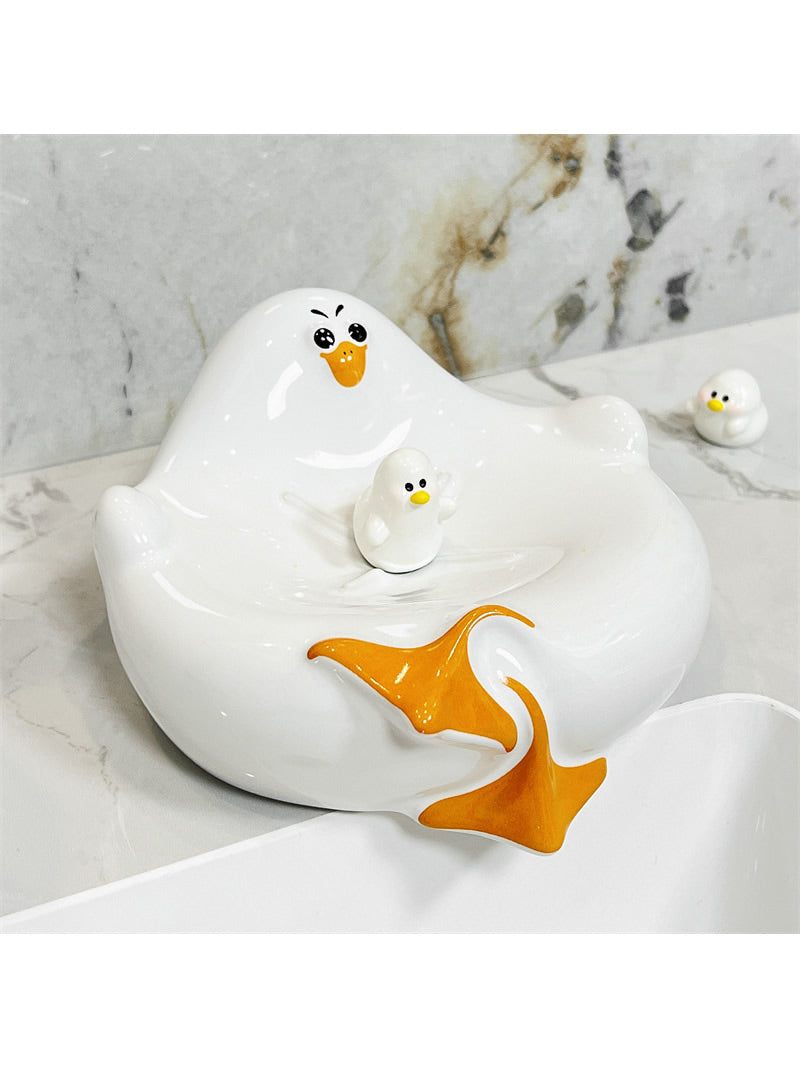 Cute Duck Drain Soap Box, Bathroom Organization Decoration