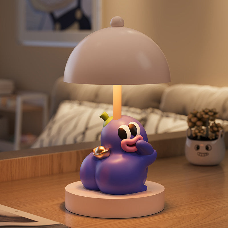 Cute Eggplant Night Light Lamp – Perfect Bedroom or Office Decor