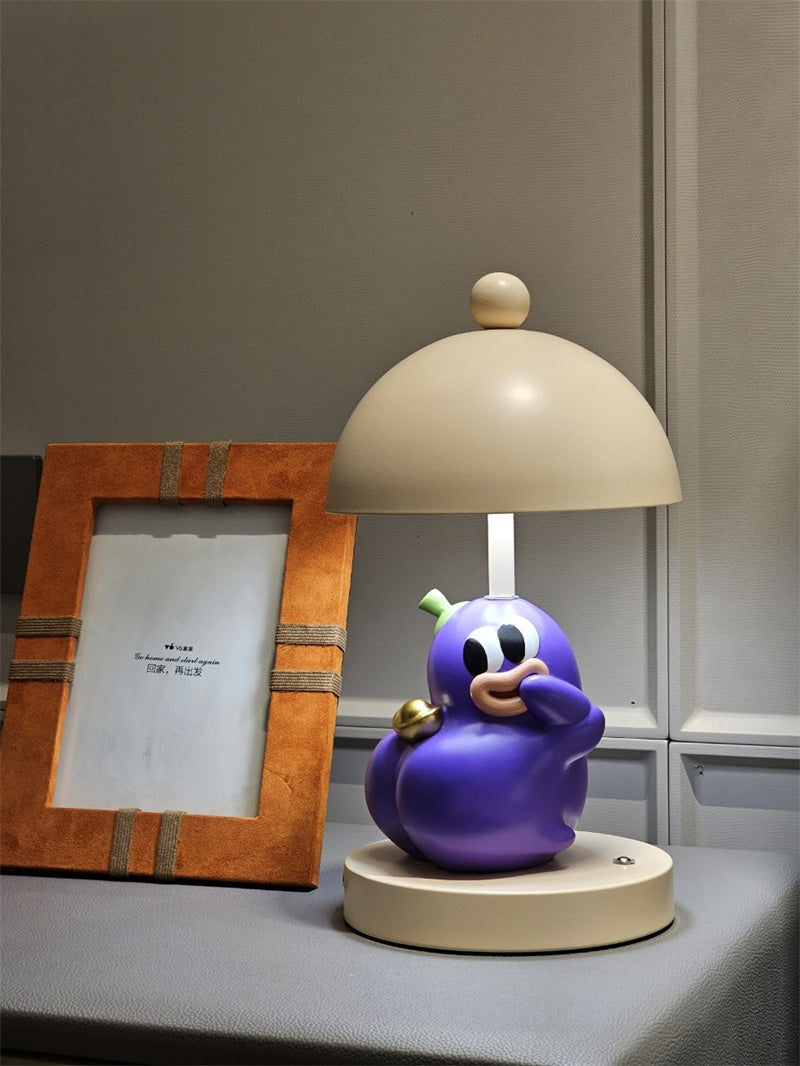 Cute Eggplant Night Light Lamp – Perfect Bedroom or Office Decor