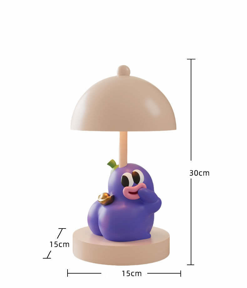 Cute Eggplant Night Light Lamp – Perfect Bedroom or Office Decor