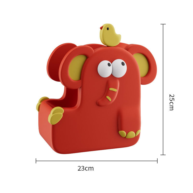 Cute Elephant Character Wine Rack - Cartoon Animal Single Bottle Holder for Home Decor
