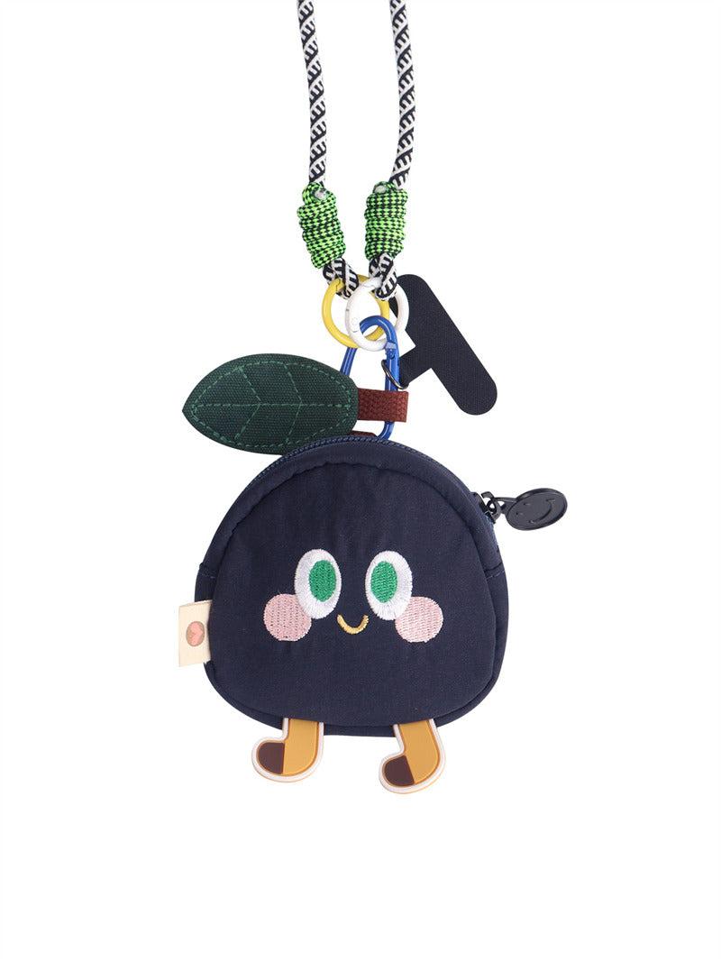 Cute Fruit-Shaped Mini Coin Purse - Kawaii Zippered Pouch  for Keys & Earbuds