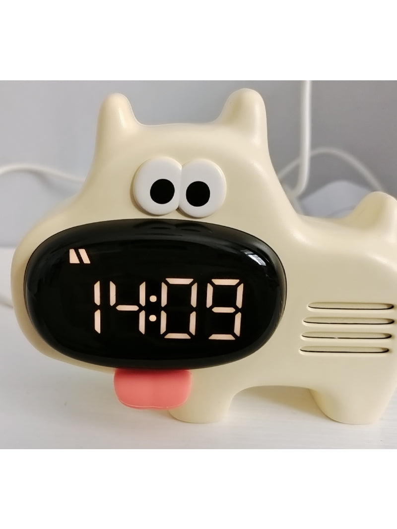 Cute Mini Cartoon Puppy Desktop Alarm Clock, Holiday Gift