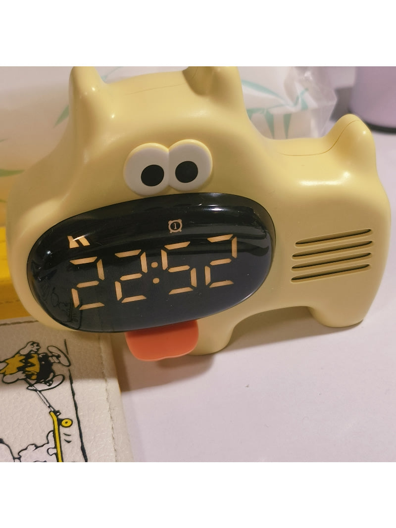 Cute Mini Cartoon Puppy Desktop Alarm Clock, Holiday Gift