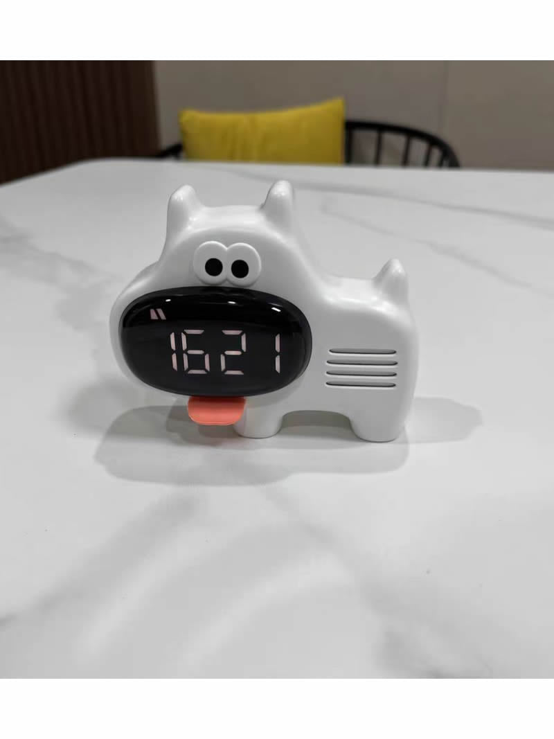 Cute Mini Cartoon Puppy Desktop Alarm Clock, Holiday Gift