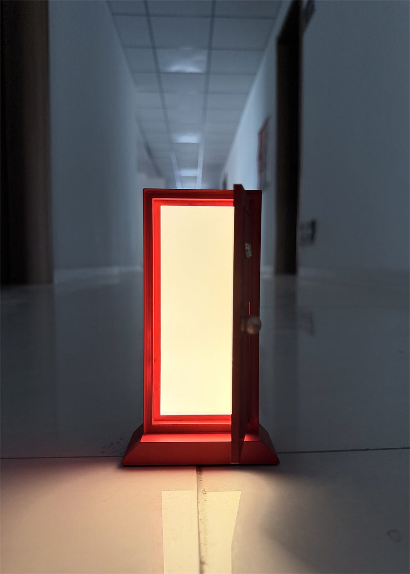 Cute Mini Door‑Shaped LED Table Lamp, Whimsical Decorative Ambient Night Light for Shelf & Bedroom