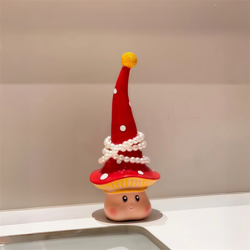 Cute Mushroom Bracelet Holder, Whimsical Jewelry Display Stand, Cartoon Elf Trinket Organizer for Bangles, Hair Ties