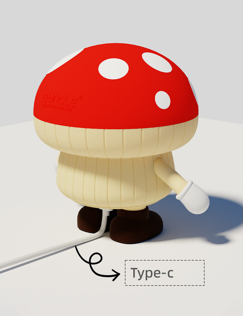 Cute Mushroom Night Light Rechargeable Cartoon LED Desk Lamp for Kids Bedroom Nursery Decor Gift