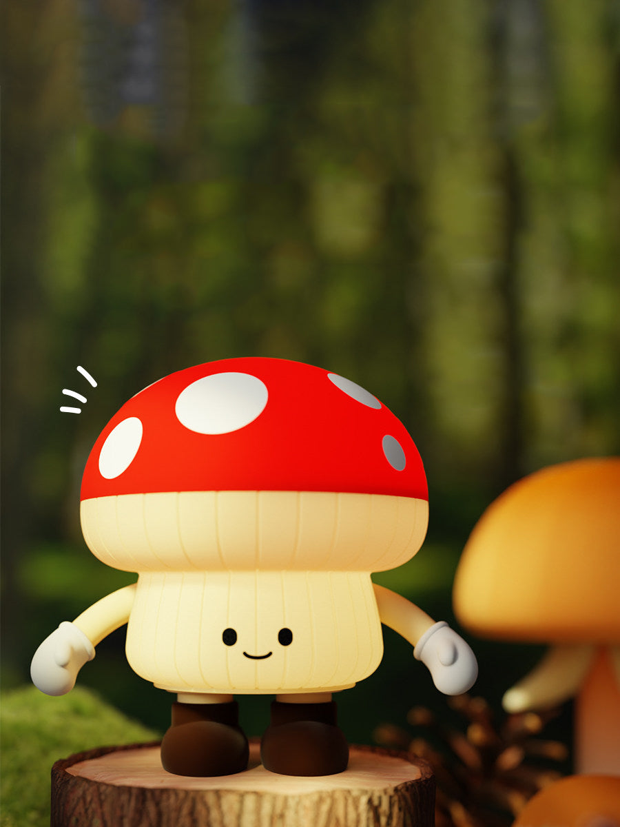 Cute Mushroom Night Light Rechargeable Cartoon LED Desk Lamp for Kids Bedroom Nursery Decor Gift