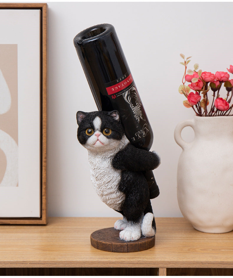 Cute Orange Cat Wine Rack,Bottle Holder, Living Room Decoration, Creative Gift