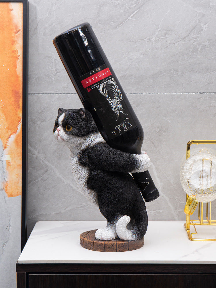 Cute Orange Cat Wine Rack,Bottle Holder, Living Room Decoration, Creative Gift