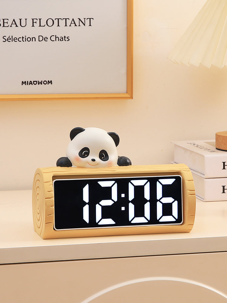 Cute Panda Desktop Clock, Home Decoration Ornaments, Holiday Gifts