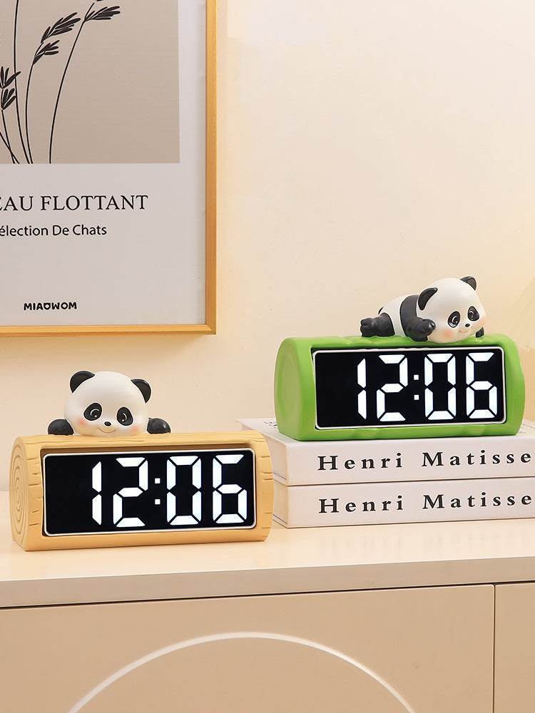 Cute Panda Desktop Clock, Home Decoration Ornaments, Holiday Gifts