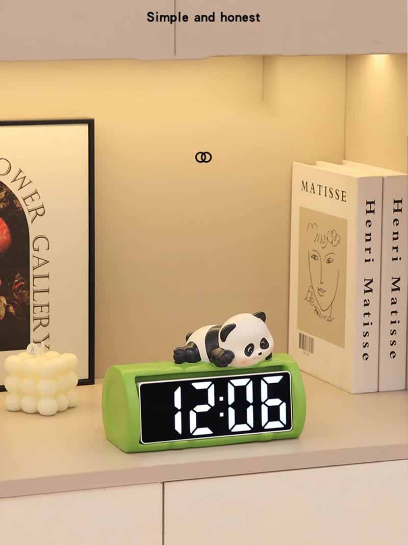 Cute Panda Desktop Clock, Home Decoration Ornaments, Holiday Gifts