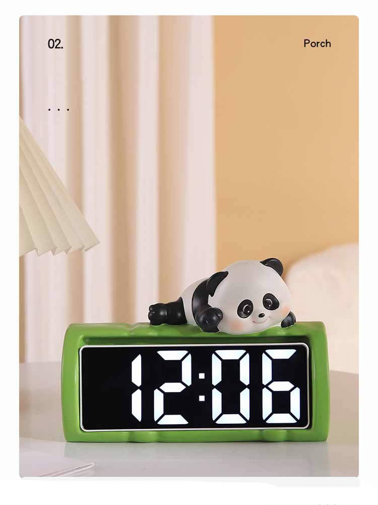 Cute Panda Desktop Clock, Home Decoration Ornaments, Holiday Gifts