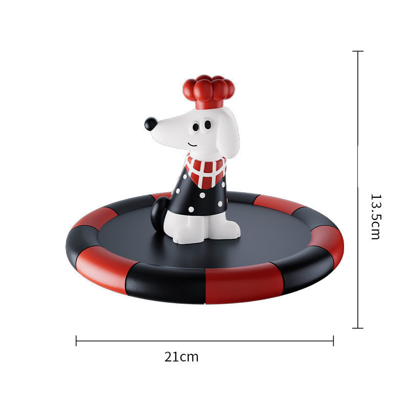 Cute Poodle Resin Jewelry Tray Dog Figurine Organizer Tray for Keys Rings Home Decor Gift