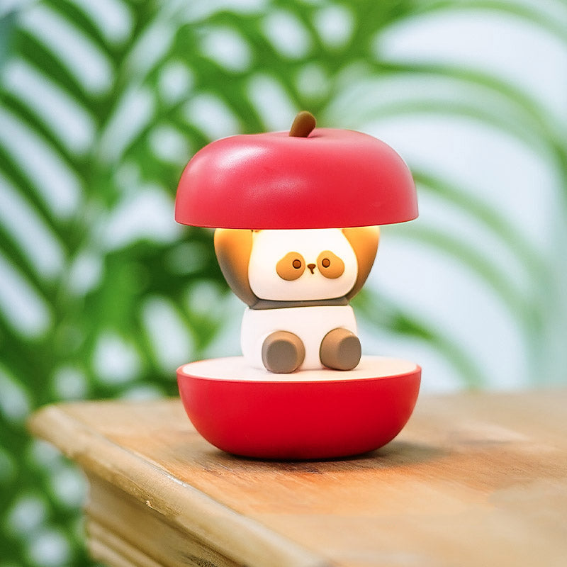 Cute Red Apple And Panda Night Light, Creative Gift