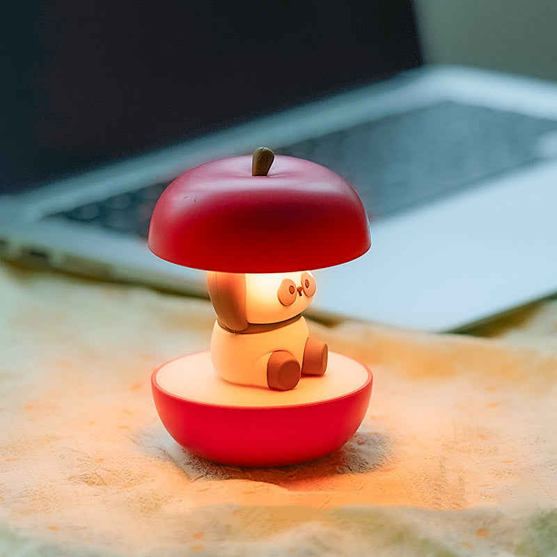 Cute Red Apple And Panda Night Light, Creative Gift