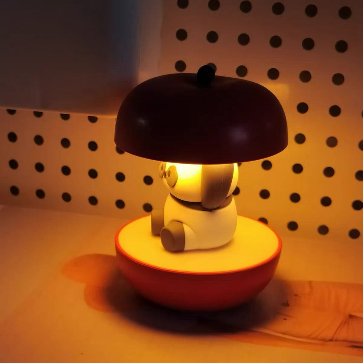 Cute Red Apple And Panda Night Light, Creative Gift