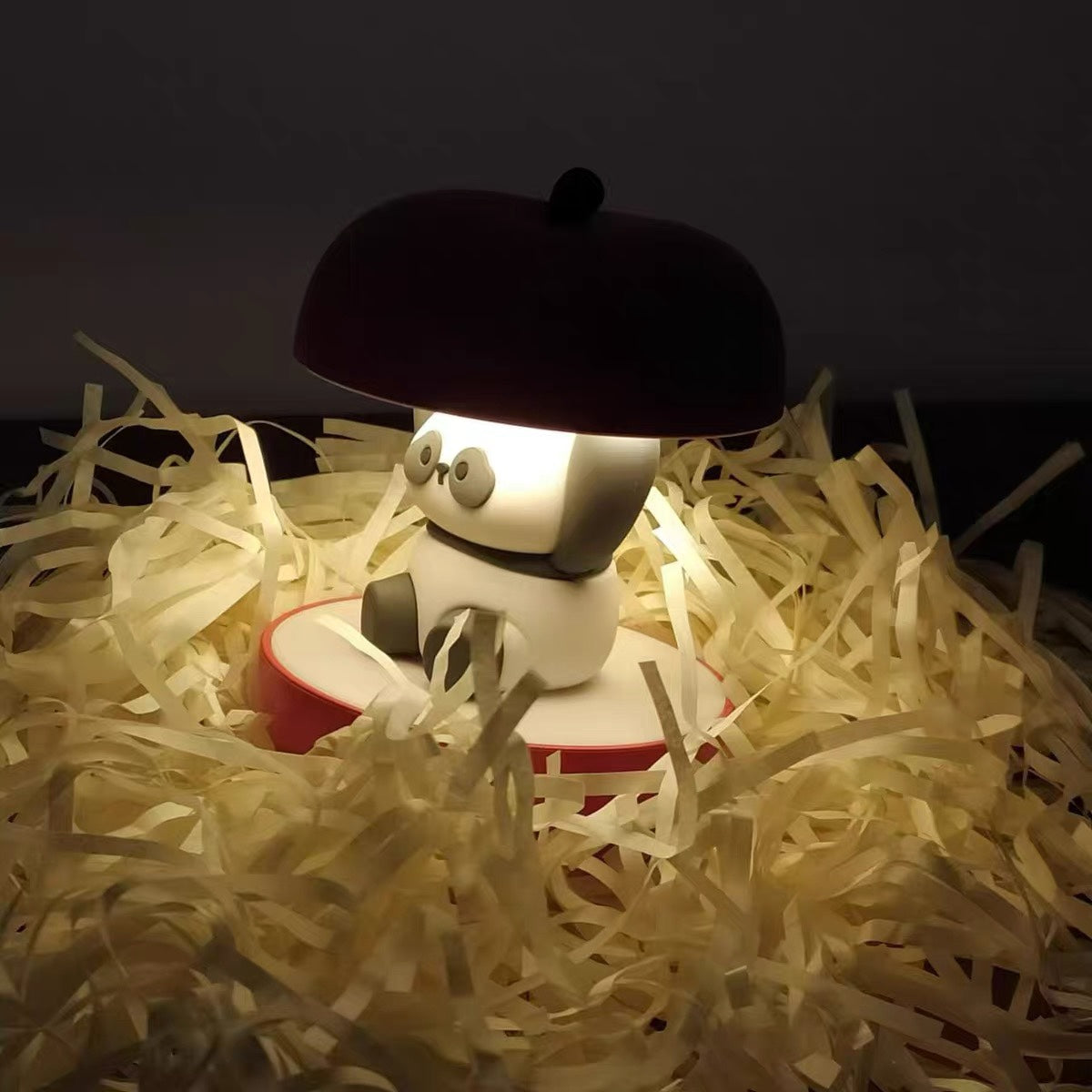 Cute Red Apple And Panda Night Light, Creative Gift